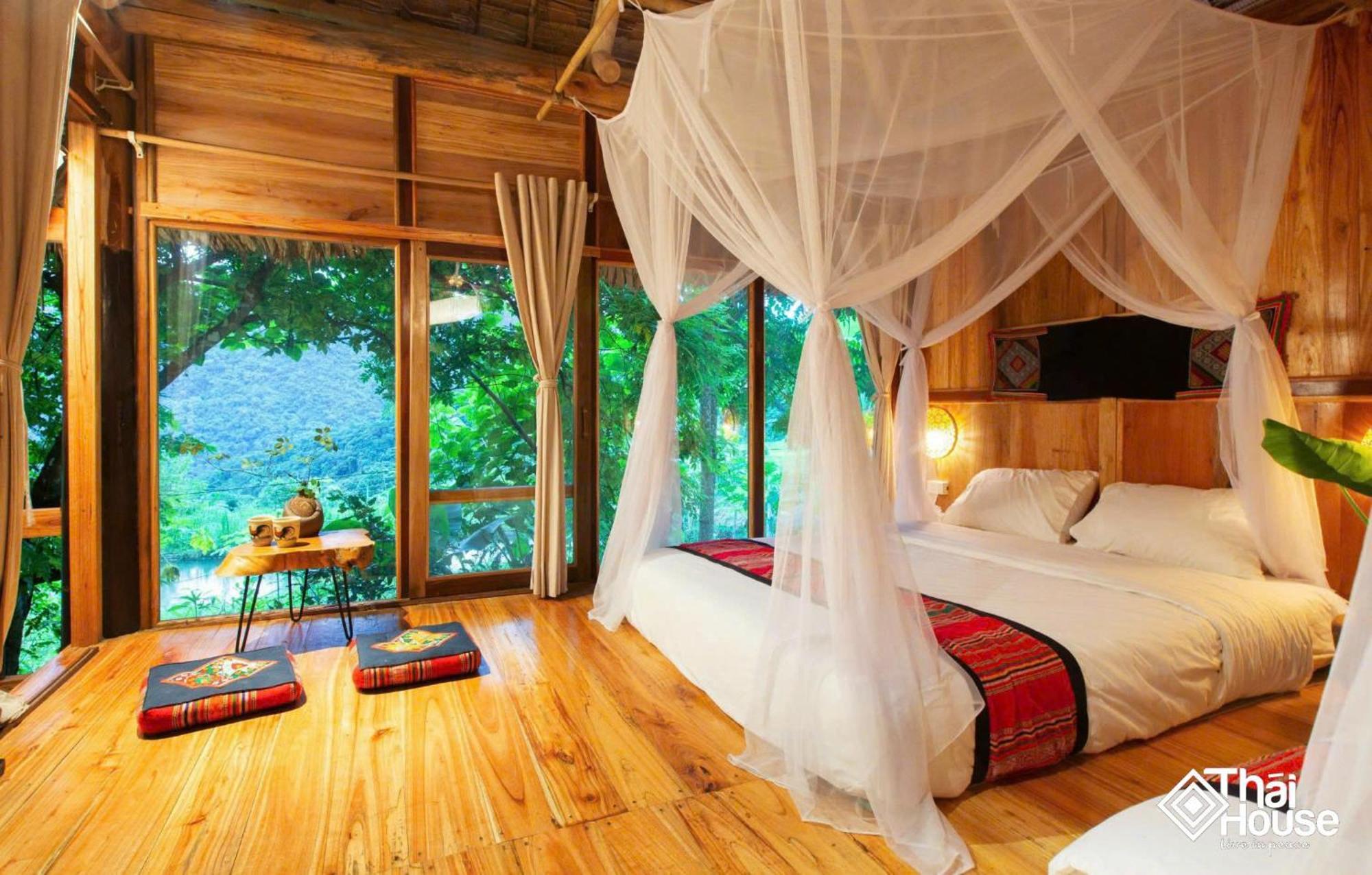 Thai House Pu Luong - Century Old Stilt House With Terrace Views Huong Ba Thuoc المظهر الخارجي الصورة