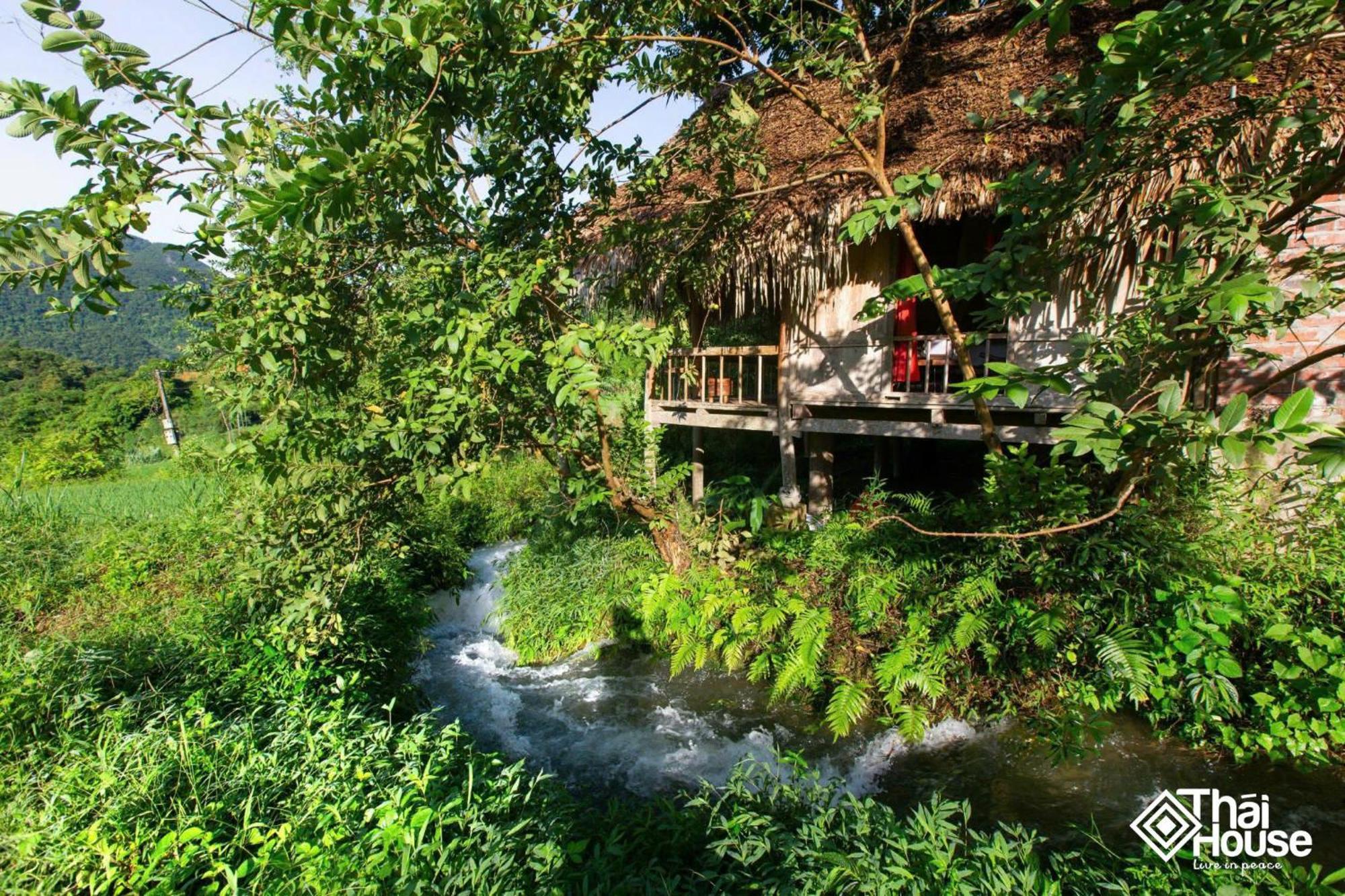 Thai House Pu Luong - Century Old Stilt House With Terrace Views Huong Ba Thuoc المظهر الخارجي الصورة